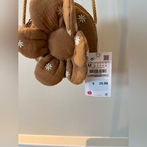 Zara Brown Flower Kids Bag
